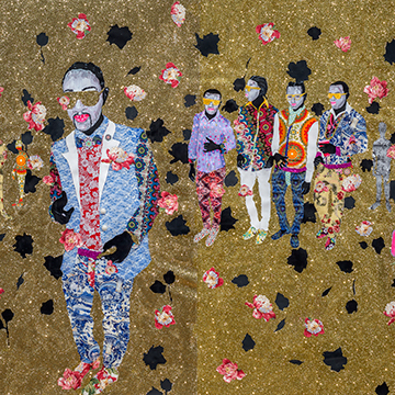 Ebony G. Patterson, Untitled Lightz II, 2013, Mixed media on paper